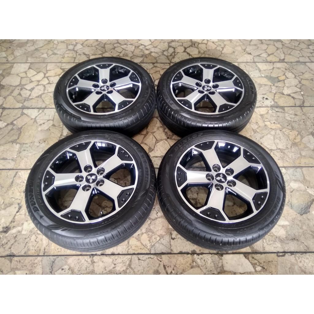 Velg Mobil Bekas Second Ori Standar Copotan Xpander Cross Ring 17 Pcd 5X114 + Ban Dunlop 205 55 R17 