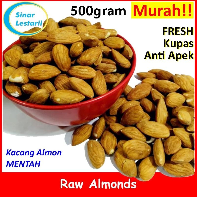 

Raw Almond 500 Grams - Kacang ALMON MENTAH