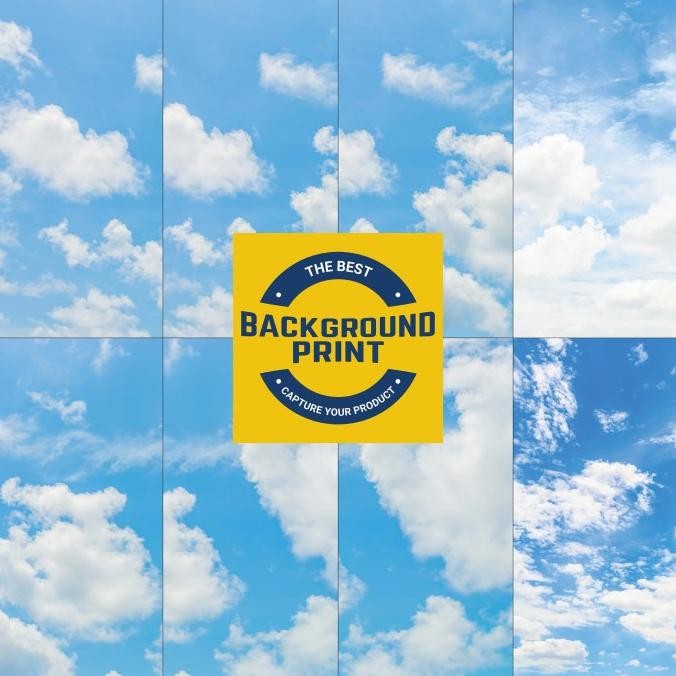 NEW PRODUK ALAS FOTO / BACKGROUND FOTO MOTIF AWAN LANGIT BIRU | 50X100CM - V1 