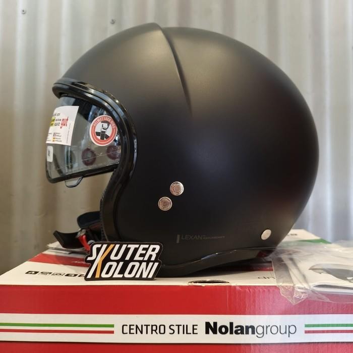 NOLAN N21 Classic 10 Half Face Helmet Helm Flat Black Original