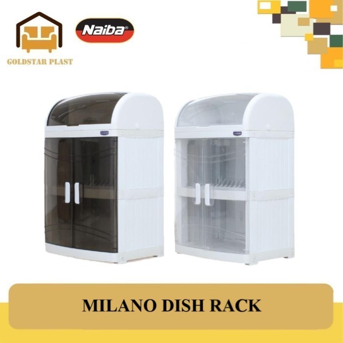 Murah Rak Piring Plastik Naiba/Rak Piring Minimalis/MILANO DISH RACK Non COD