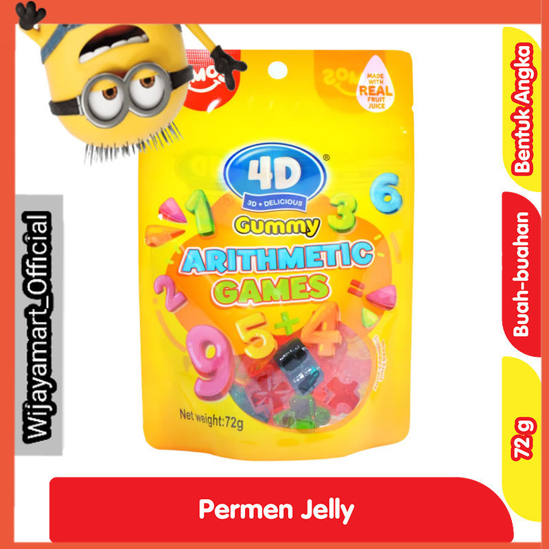 

Amos 4D Permen Jeli 3D Bentuk Arithmetic Games Rasa Buah 72 g