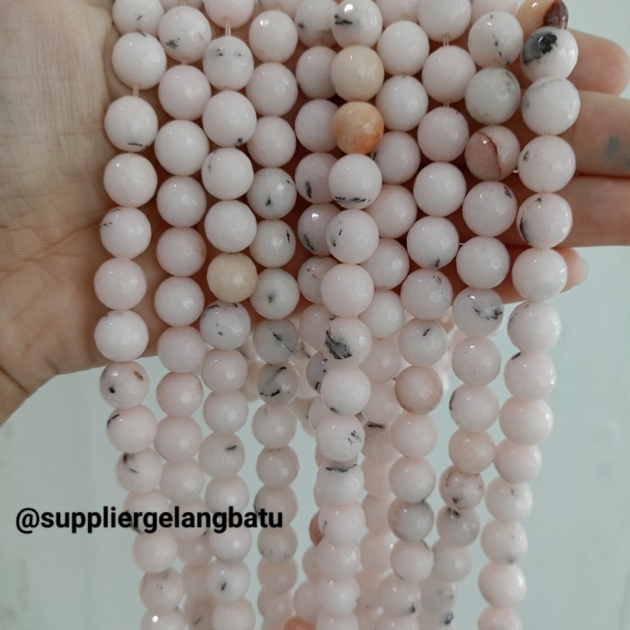 

White pink oval cutting 10mm