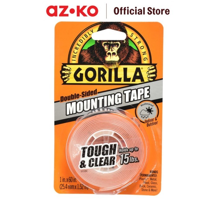 

AZKO Gorilla Double Tape Tough & Clear 2.5 Cm