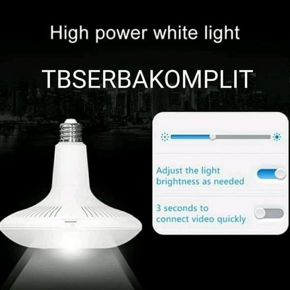 * Wi-Fi Spy Cam Cctv Bohlam Lampu Silent Tanpa Suara 1000 Lumen Terang