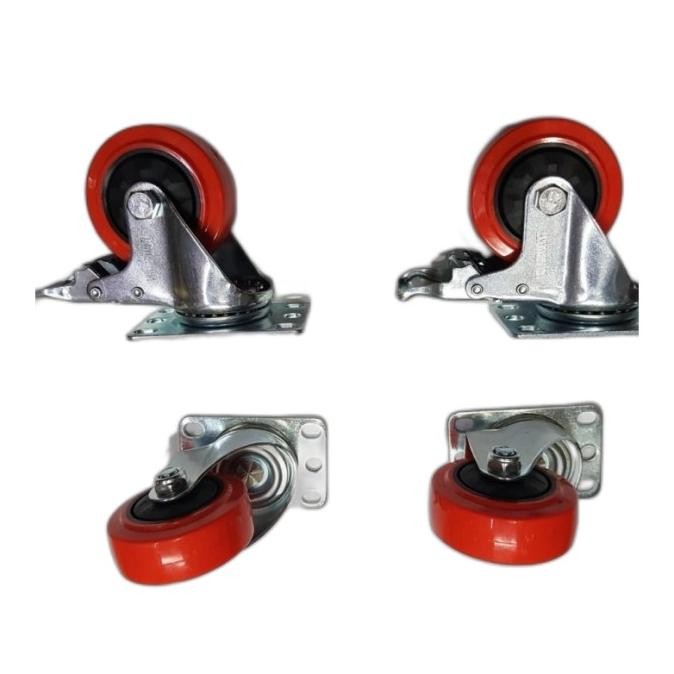 Roda Pu Caster RHJ Tw 4" (2 rem 2 hidup )