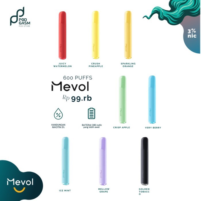 TERBARU MEVOL BAR 600 PUFF