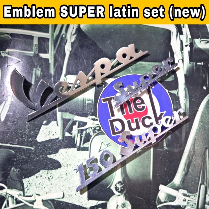 Promo Emblem Vespa Super Latin 66/73 Remade Detail Presisi Original