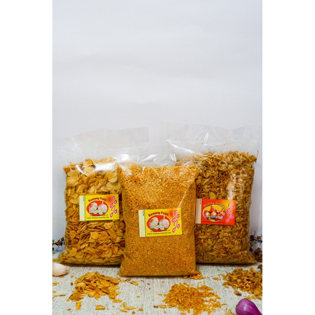 

BAWANG PUTIH GORENG JOJO CINCANG 500 GR FIRST HAND
