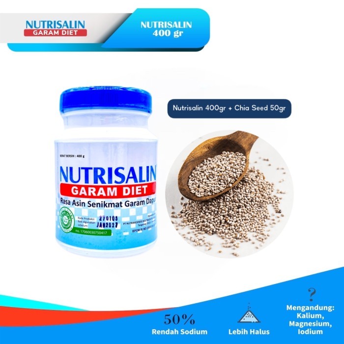 

NUTRISALIN 400 GRAM X CHIA SEED 50GR