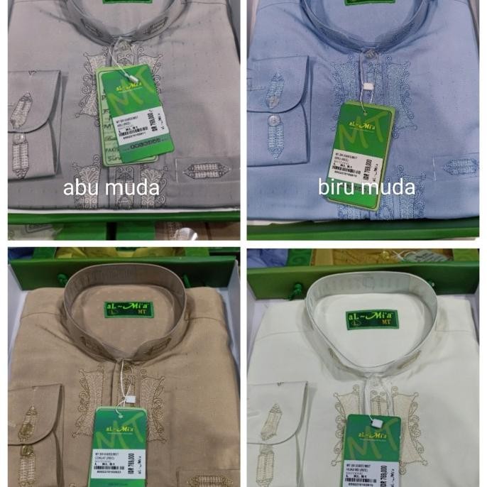 Baju Koko Al-Mia Putih Lengan manset