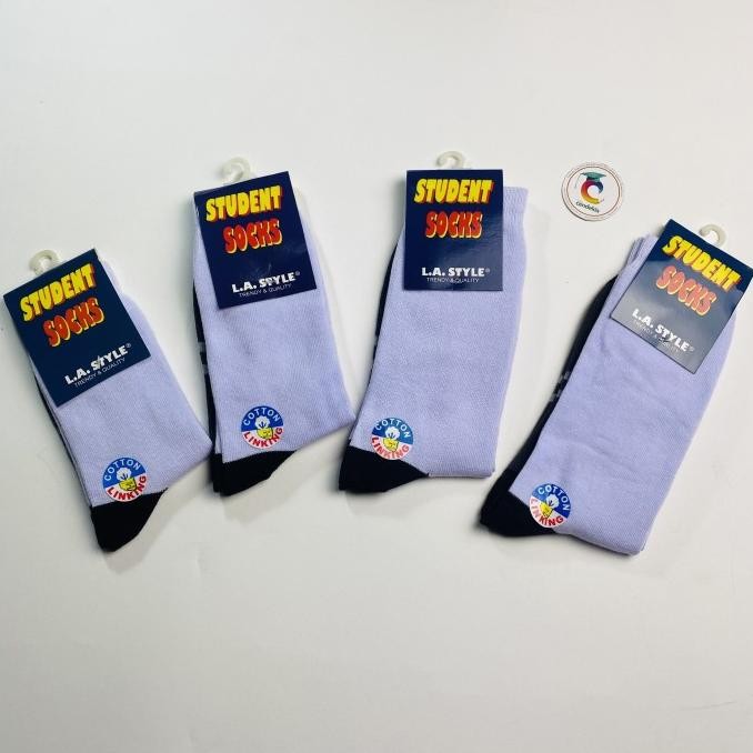 

:=:=:=:=] Kaos Kaki Sekolah STUDENT SOCKS Putih - Hitam