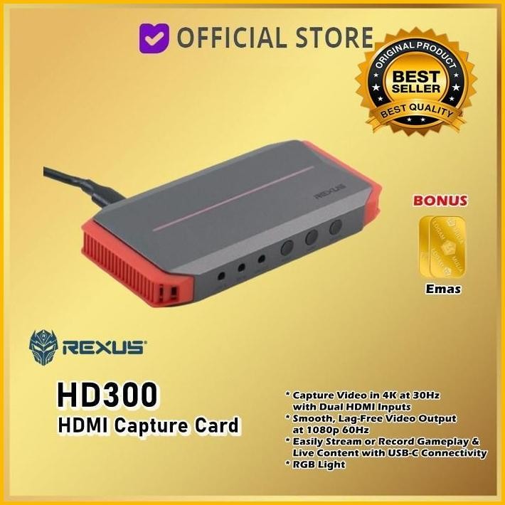Rexus Hd300 Hdmi Capture Card Video Hd 300 New 100 % Original