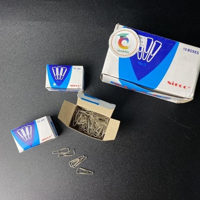 

Termantab] Paper Clip SIECO No. 3 Klip Kertas Trigonal Clip