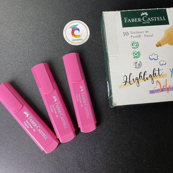 

] Highlighter Textliner 46 Stabilo Faber Castell pastel Purple Pink