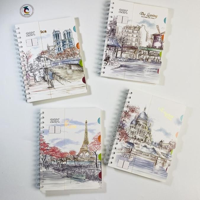 

$$$$] Buku Notebook Spiral Aesthetic Hard Cover A5 - World Edition