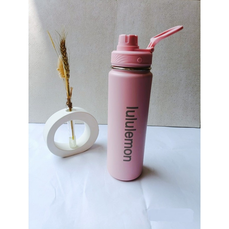 Tumbler Botol Minum Lululemon Lengkap Tag 710Ml Stainless Tahan Panas Dan Dingin
