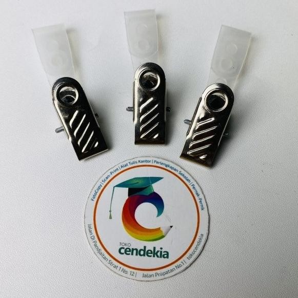 

favorit] Gantungan Id Card Jepit Id Cart Besi Silver