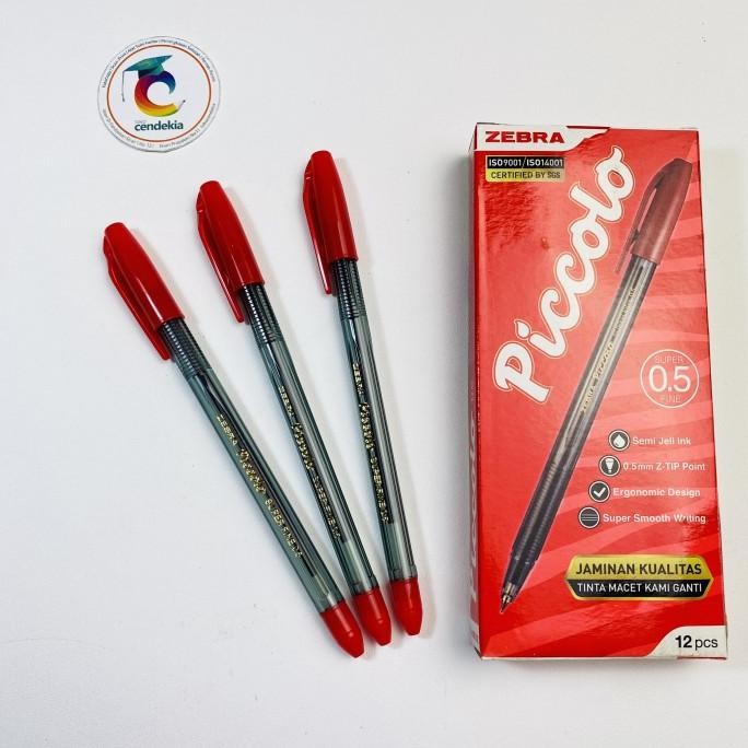 

] Pulpen Zebra Piccolo merah 0.5 mm