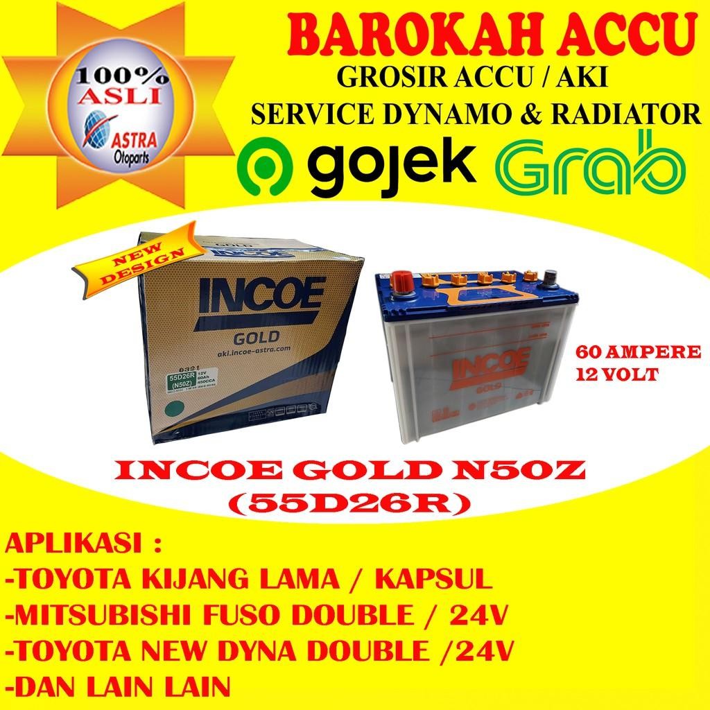 Aki Incoe Gold N50Z / 55D26R, 60 Ah Astra Otoparts