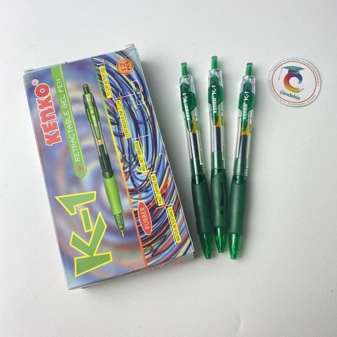 

((((()paling dicari] Pulpen KENKO K1 gel warna hijau