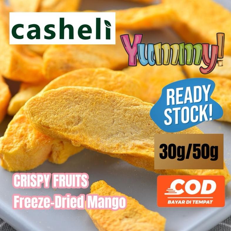 

casheli Mango Kering Crispy Freeze-Dried Camilan Food Snack