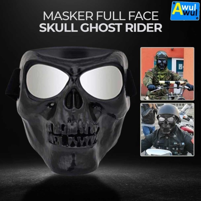 HOT SALE Topeng Masker Motor Tengkorak Ghost Rider Goggle Mask Skull