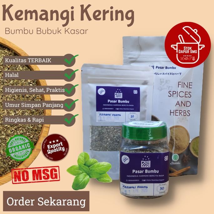 

SARI BUMBU KEMANGI KERING - DAUN KEMANGI KERING