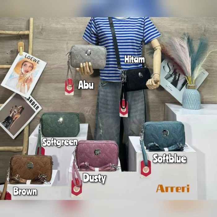 POUCH/TAS SELEMPANG ORI SIGHMON KANVAS BORDIR SG203 3SLETING 2TALI