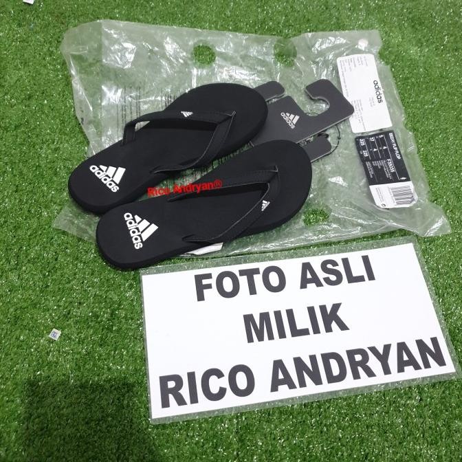 Adidas Original Sandal Women Eezay Flip Flop Black White Bnwt Milly_Shop76