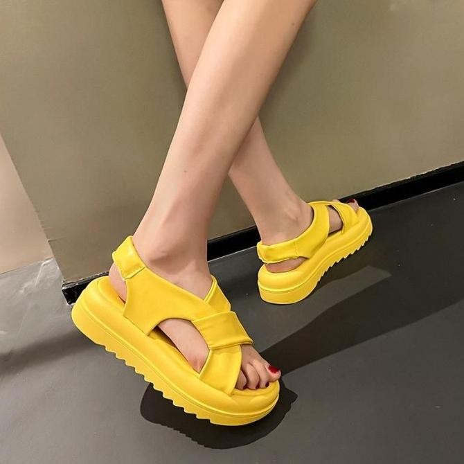 Sandal Silang Comfy Lentur Korea Sendal Casual Daily Wanita Import Ori Naunau_Store12