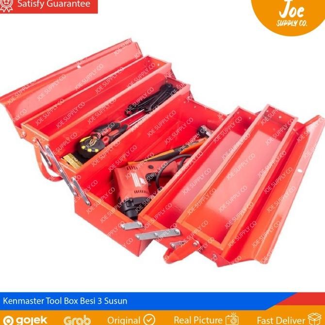 Kenmaster Tool Box Besar 3 Rak Susun Toolbox Besi - Box Perkakas Besi Dewanarashop41