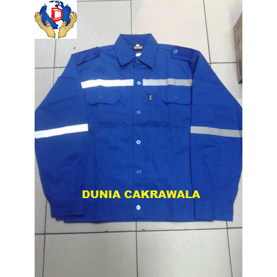 Baju Kerja Safety / Baju Proyek / Seragam Safety / Twins Warna Biru