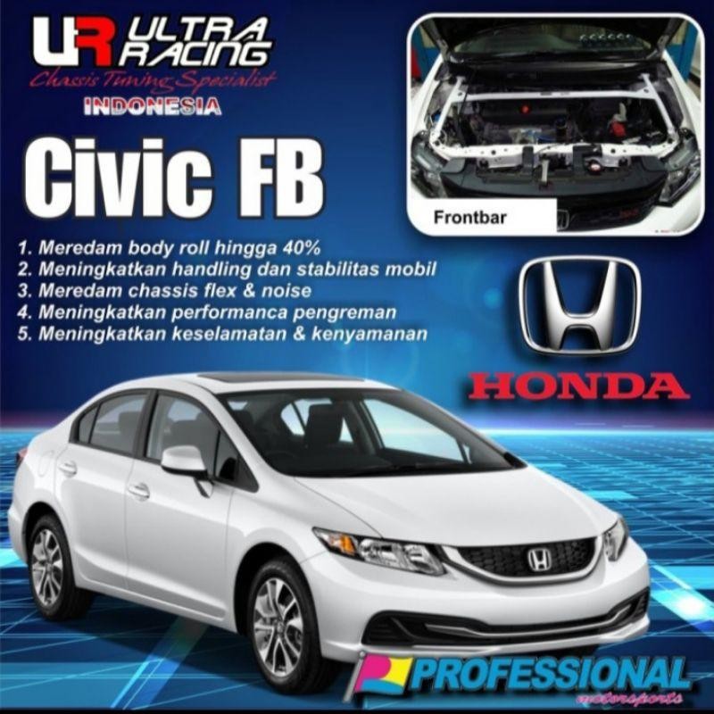 Aksesoris Strutbar Stabiliser Ultra Racing Honda Civic Fb '13+