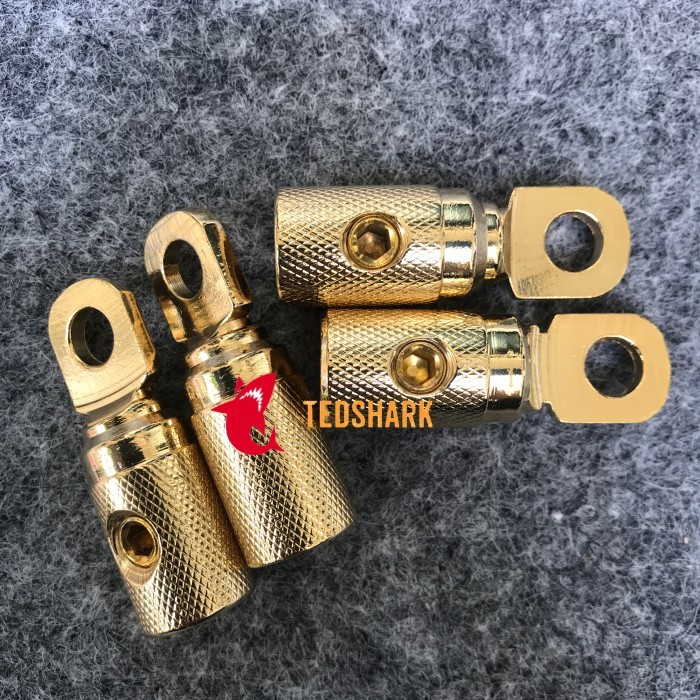 TENSFOX AUDIO TERMINAL KABEL - 4GA GOLD PLATED 4 GA SKUN