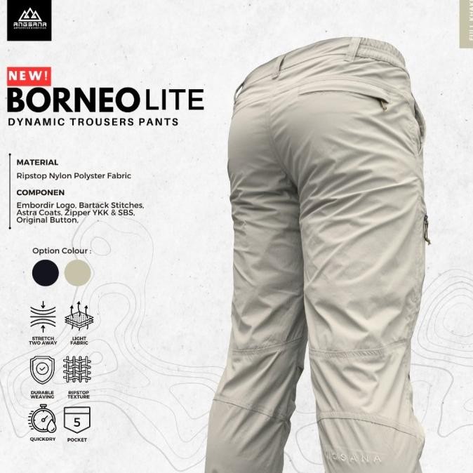 Celana Angsana Outdoor Borneo Extreme Basic Grey Terlaris