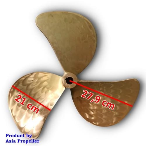 Propeller / Baling-Baling Kapal Kuningan Ukuran 22 X 24  Daun 3  | Asia Propeller