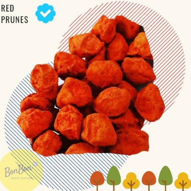 

Kiamboy Merah Asin / Kiamboi Plum Merah 400 Gram / Red Prunes / Manisan Buah