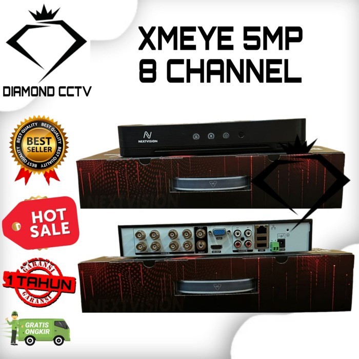 DVR Xmeye 8CH 6 in 1 (AUDIO) 5MP Dvr CCTV Xmeye 8 Channel 5MP Audio