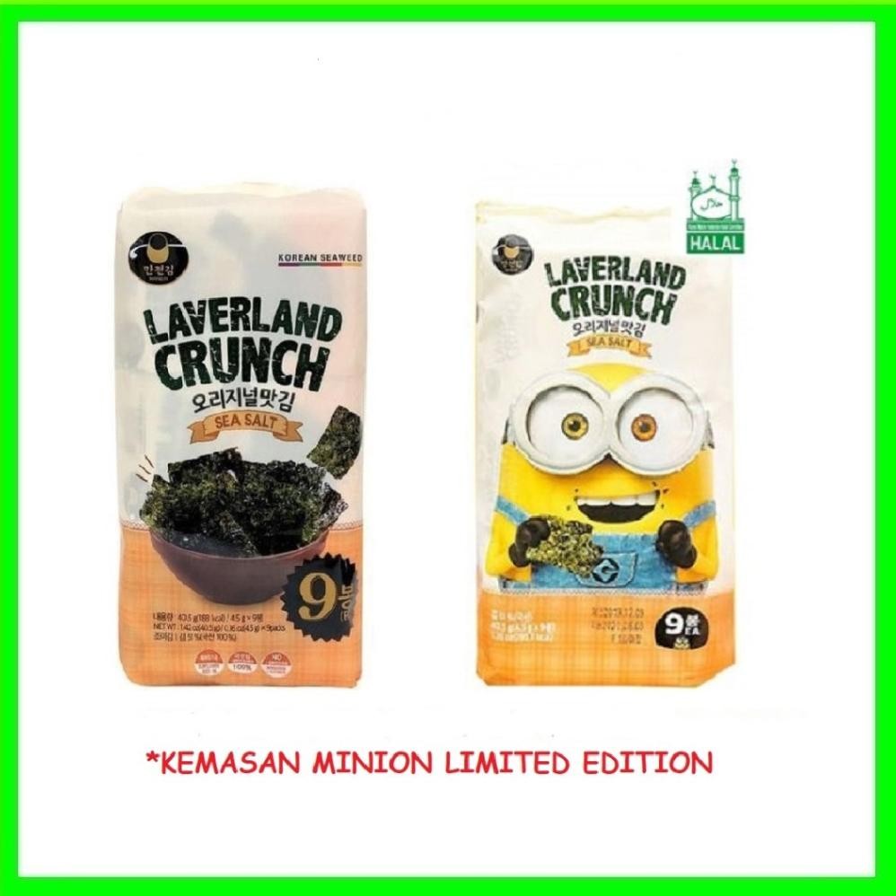 

Laverland crunch seaweed korea by manjun/ rumput laut snack sea salt