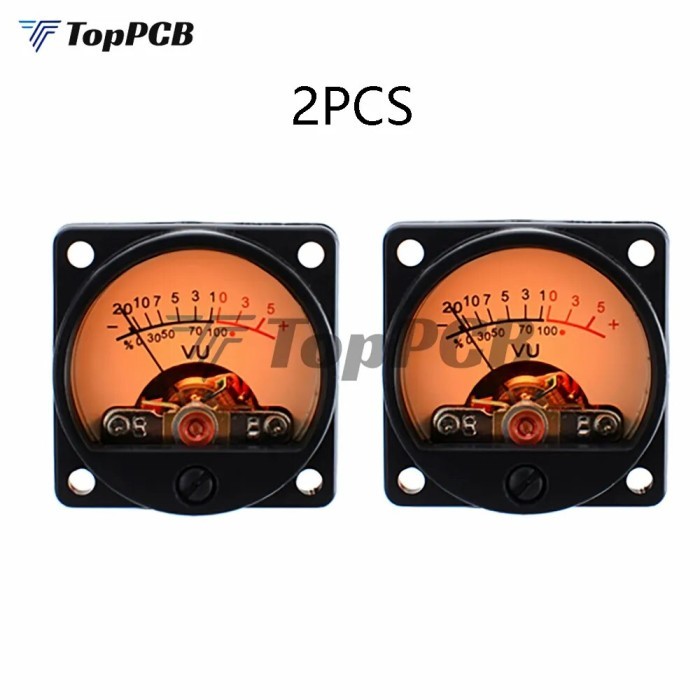 2pcs 34mm VU level Audio meter DIY Tube amplifier meter With warm