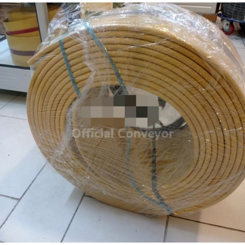 kanvas conveyor kuning 8 inch x 8 ply strip merah