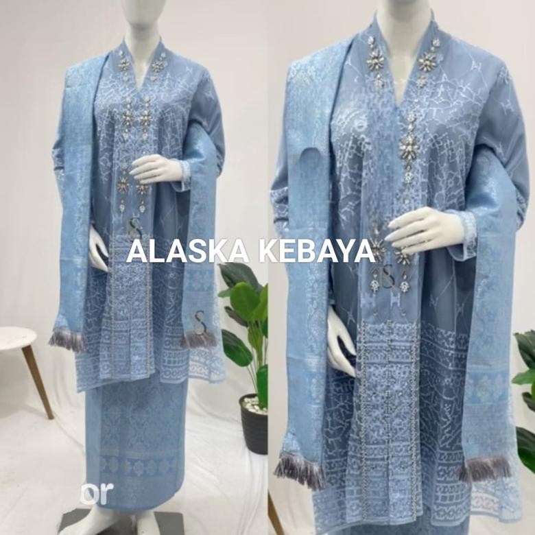 ns a.k/set kebaya songket selendang v kartini / kebaya jumbo ld 130 / kebaya ibu besan / kebaya mode