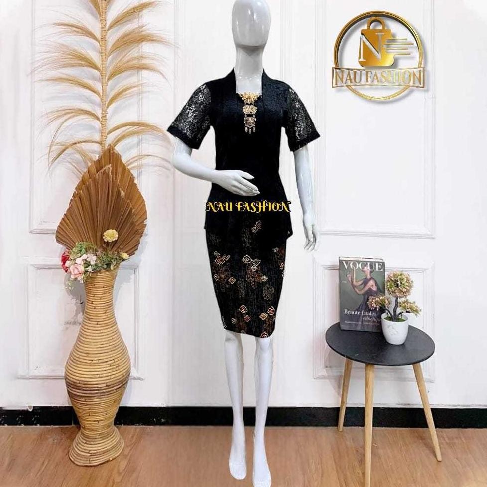 eug set kebaya wanita kutubaru x rok pendek modern remaja