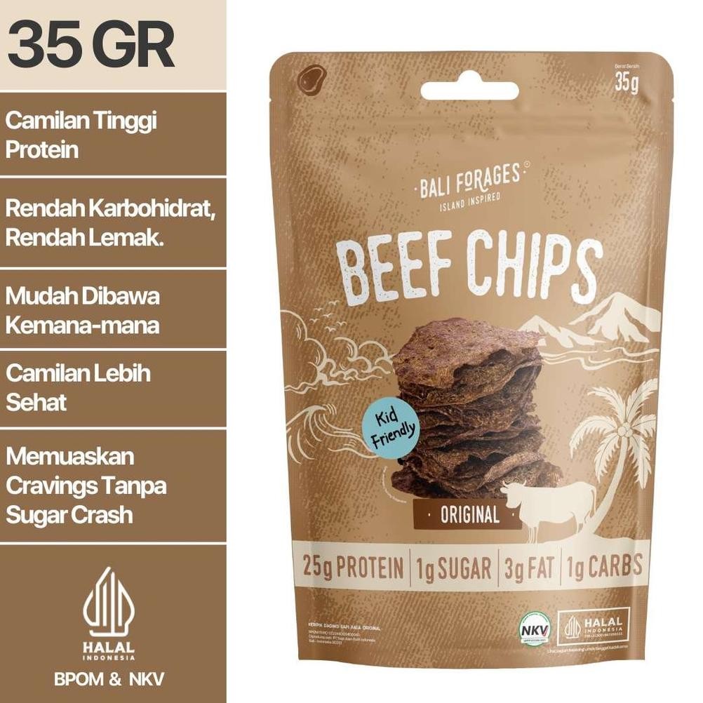 

f Chips Crispy Bali Forages Keripik Daging Sapi Krispi