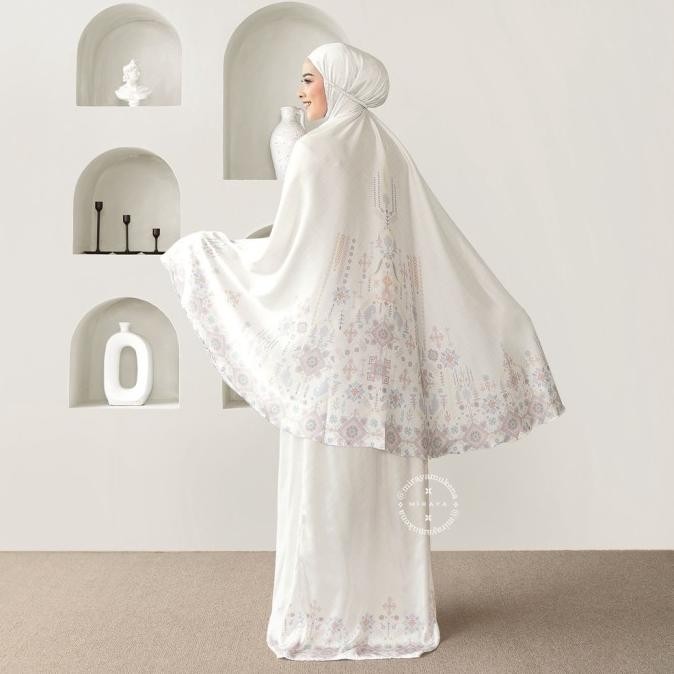 Mukena Travel Printing Miraya Folk BW