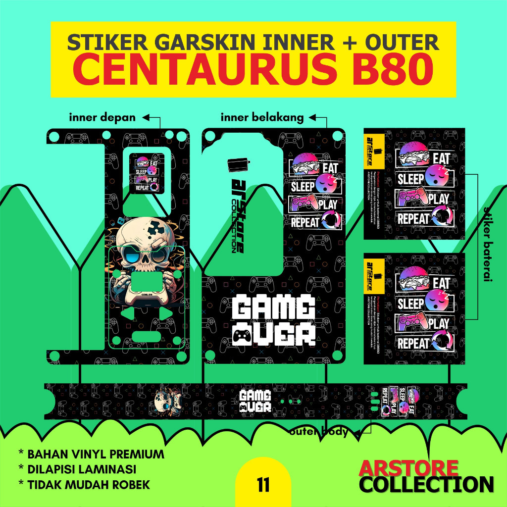 

*PromoTerjangkau* Stiker Label Centa B80 Garskin Wrap Premium / X Casing Case COD