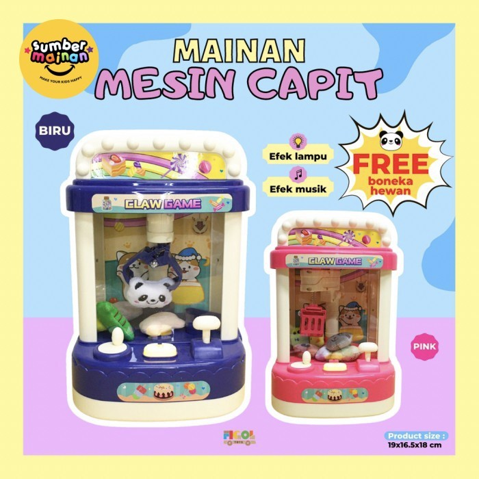 TERLARIS Mainan Mesin Capit Boneka/Mainan Claw Game/ Claw Machine