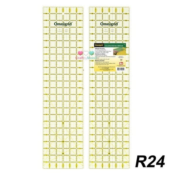 

HOT SALE! Penggaris Quilting Omnigrid, OM 1406 Omnigrid Ruler Size 6 x 24 Inch