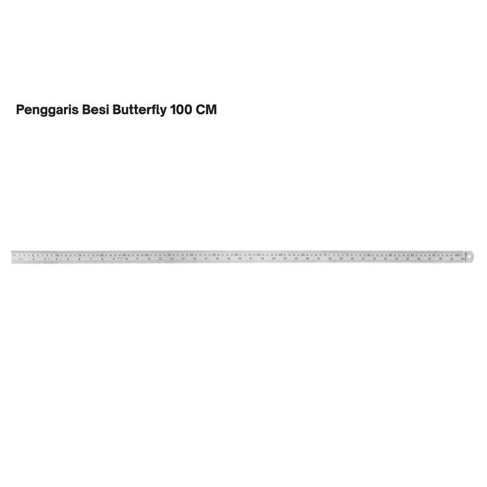 

PROMO! BESI 100cm Penggaris Butterfly Stainless Steel Ruler Mistar ATK1536BF